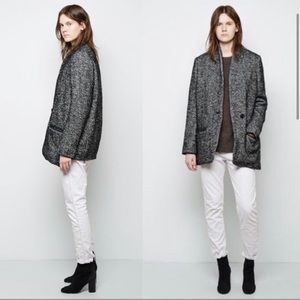 Isabel Marant Étoile Denver Tweed Coat Wool Blend